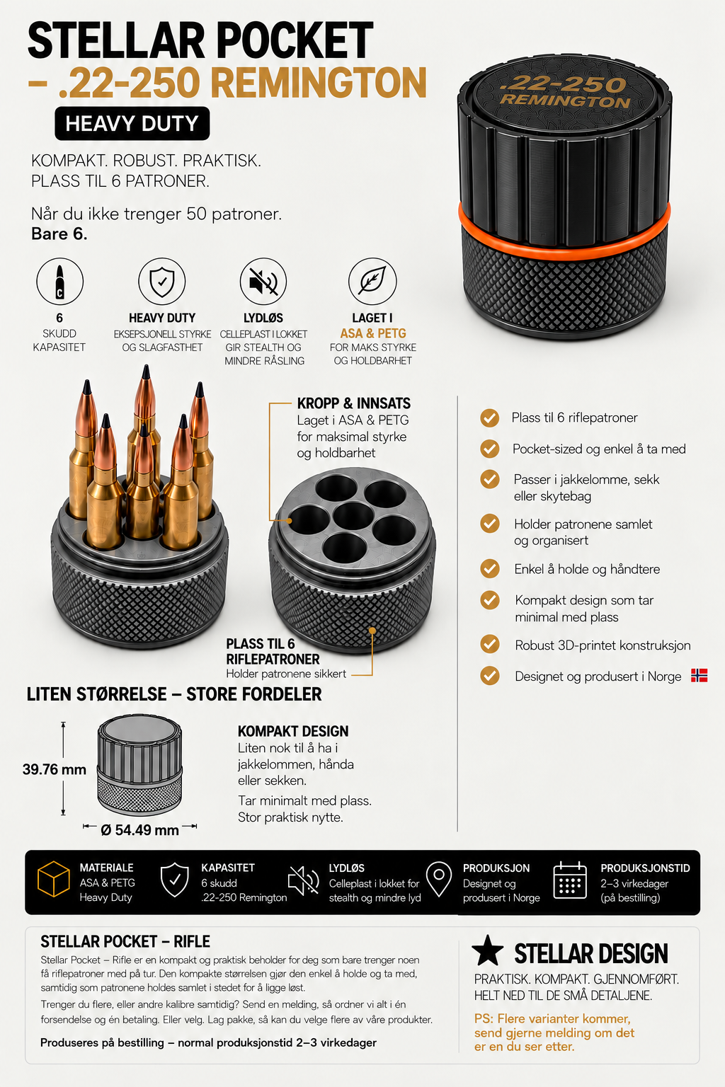 Stellar Ammo Pocket Heavy Duty Stealth – Rifle