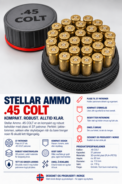 Stellar Ammo – .45 Colt  Ammunisjonsboks